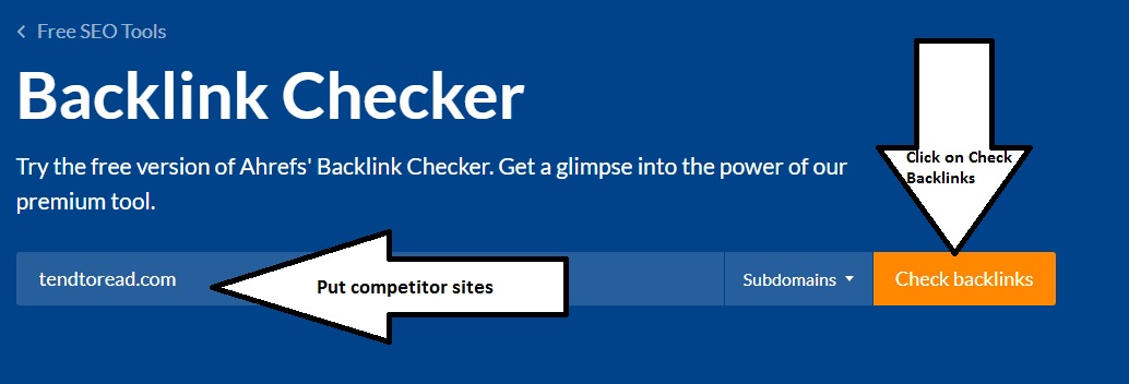check competitors backlinks